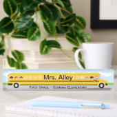 Bus scolaire | Plaque de nom de l'enseignant