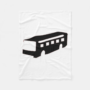 Bus Silhouette Fleece Deken
