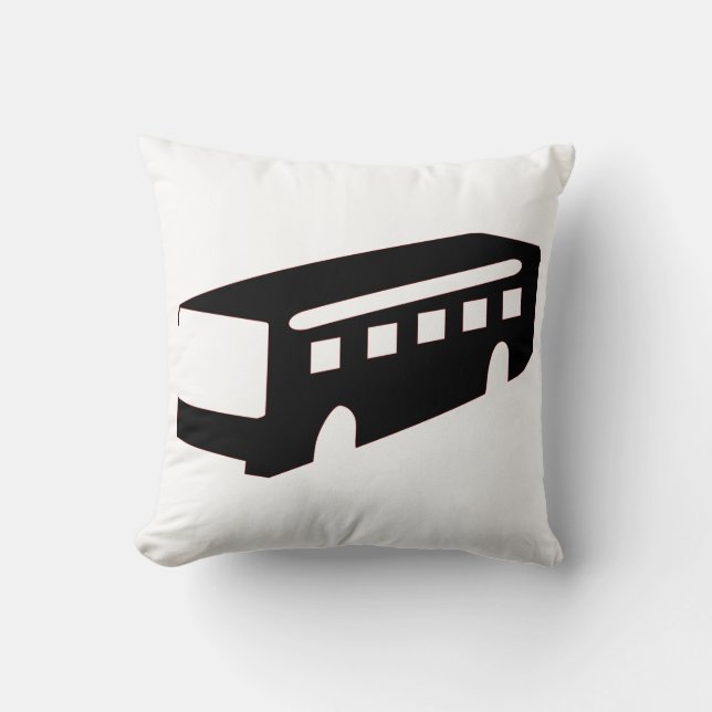 Bus Silhouette Kussen (Voorkant)