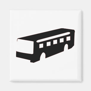 Bus Silhouette Magneet
