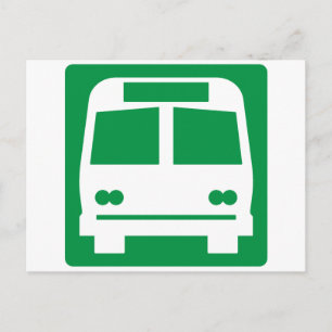 Bus Stop Highway Sign Briefkaart