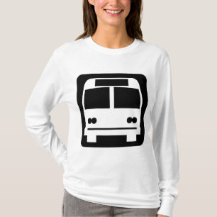 Bus-symbool - zwart t-shirt