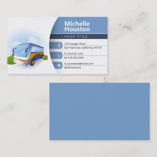 Bus Tour | Reisagent Visitekaartje (Voorkant / Achterkant)