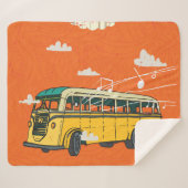 Bus: Wolken Textuur Achtergrond Sherpa Deken (Voorkant (horizontaal))