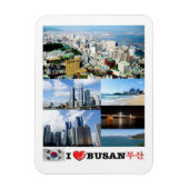 Busan - Corée du Sud - I Love - Magnet (Vertical)