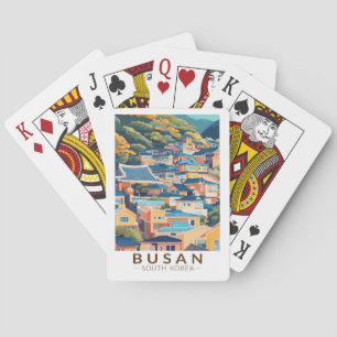 Busan Gamcheon Cultuur Village Travel Art Vintage Pokerkaarten