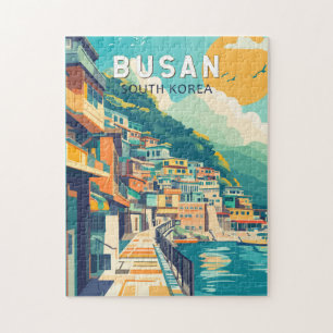 Busan Zuid-Korea Travel Art Vintage Legpuzzel