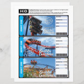Busch Gardens Mock Ticket voor reizen en evenement (Voorkant / Achterkant)