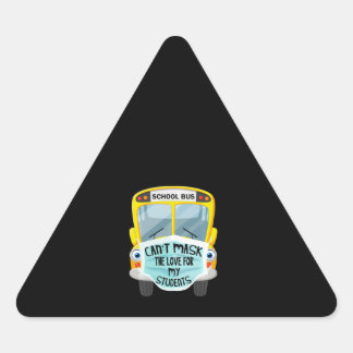 Buschauffeur Cant Mask De Liefde Voor Studenten Driehoek Sticker