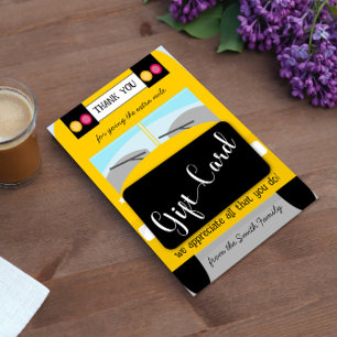 Buschauffeur dank u cadeaukaarthouder vrijwilliger kaart