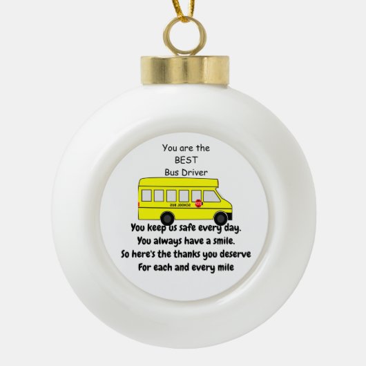 Buschauffeur Gift, Sneeuwvlok Ornament (Voorkant)