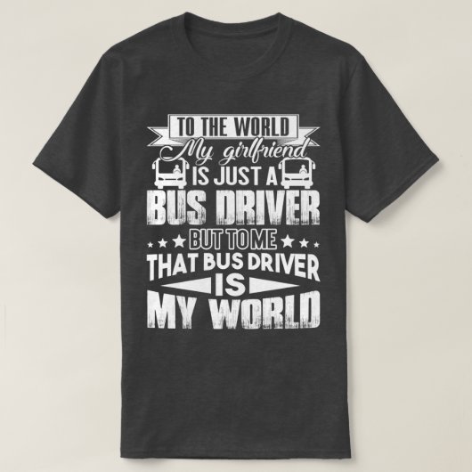 Buschauffeur is mijn wereld t-shirt (Design voorkant)