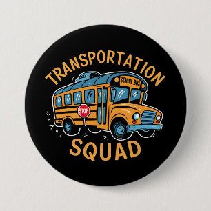 Buschauffeur Transportploeg Ronde Button 7,6 Cm