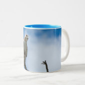 Buse à la chasse Bleu 11 oz Mug Deux tons (Devant droit)