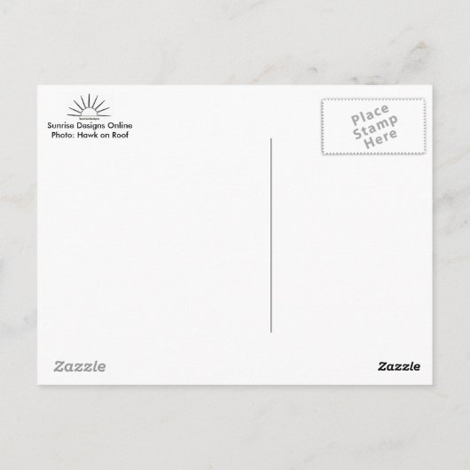 Buse sur carte postale du toit (Dos)