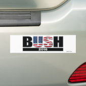 Bush 2016 bumpersticker (Op auto)