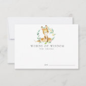 Bush Baby Kangaroo Baby shower Cartes de conseil (Devant)