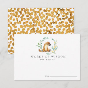 Bush Baby Platypus Baby shower cartes de conseil