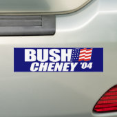 Bush Cheney 2004 bumpersticker (Op auto)