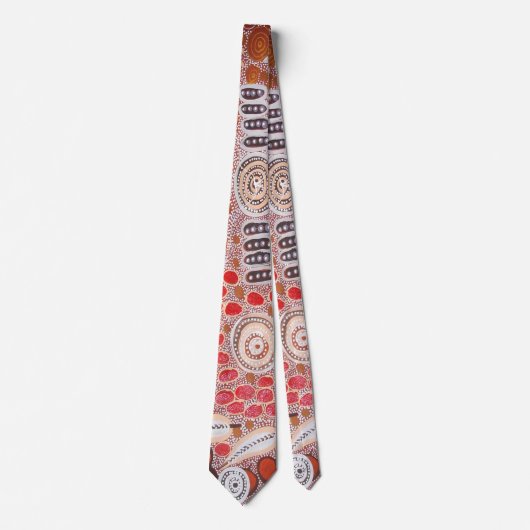 Bush Tucker Cravate d'art autochtone (Devant)