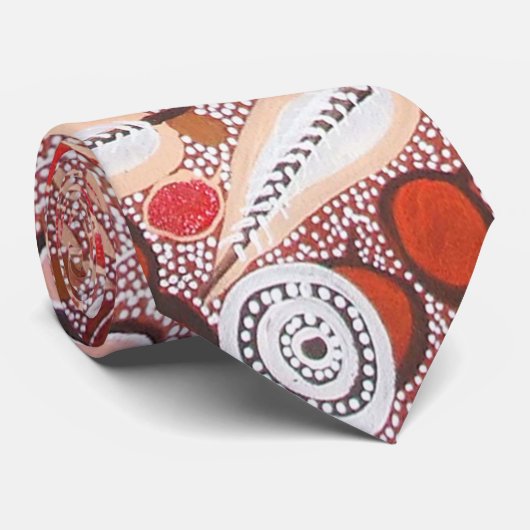 Bush Tucker Cravate d'art autochtone (Roulé)