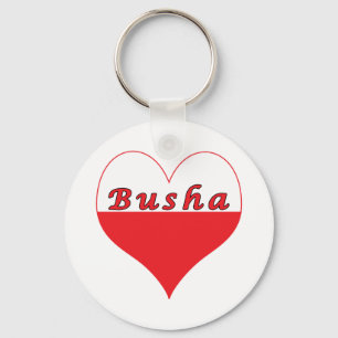 Busha Poland Heart Sleutelhanger