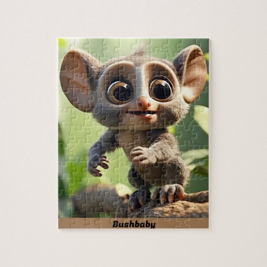 Bushbaby puzzel legpuzzel (Verticaal)