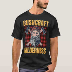 Bushcraft Wilderness Lumber Lumberjack Retro V T-shirt