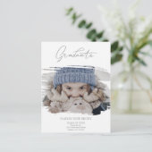 BushCute Calligraphy Afstuderen Pre-K Foto Briefkaart (Staand voorkant)