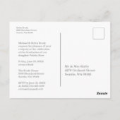 BushCute Calligraphy Afstuderen Pre-K Foto Briefkaart (Achterkant)