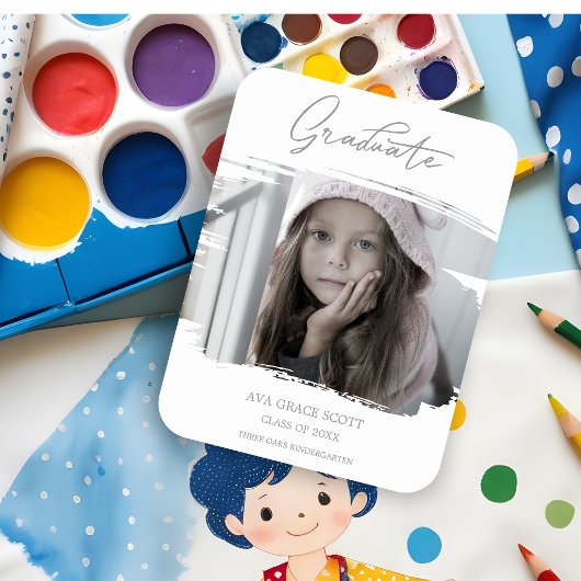 BushCute Calligraphy Afstuderen Pre-K Foto Magneet