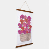 Bushel van Bright Cosmos Hangend Wandkleed (Gebogen)