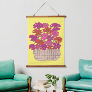 Bushel van Bright Cosmos Hangend Wandkleed
