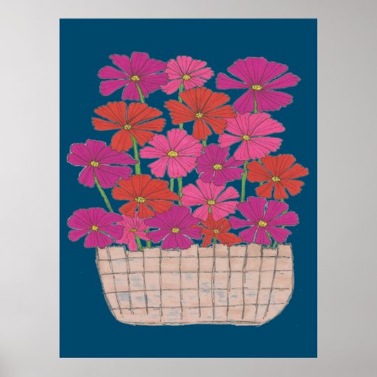 Bushel van Bright Cosmos Poster (Voorkant)