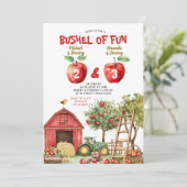 Bushel van Fun Sibling Verjaardag Red Gingham Part Kaart (Staand voorkant)