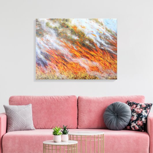 Bushfire Inferno 2014 Canvas Afdruk (Insitu (Woonkamer))