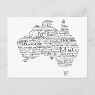 Bushfire Special Edition Aussie Slang Map Briefkaart