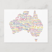 Bushfire Special Edition Aussie Slang Map Briefkaart (Voorkant)