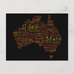 Bushfire Special Edition Aussie Slang Map Briefkaart