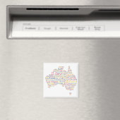Bushfire Special Edition Aussie Slang Map Magneet (Insitu (Vaatwasser))