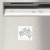 Bushfire Special Edition Aussie Slang Map Magneet (Insitu (Vaatwasser))