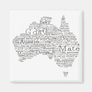 Bushfire Special Edition Aussie Slang Map Magneet