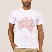 Bushfire Special Edition Aussie Slang Map T-shirt (Voorkant)