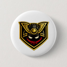 Bushi Do Helmetsymbolen Speld Ronde Button 5,7 Cm