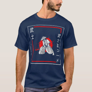Bushido Code Samurai Calligrafie Japanse Vintage T-shirt