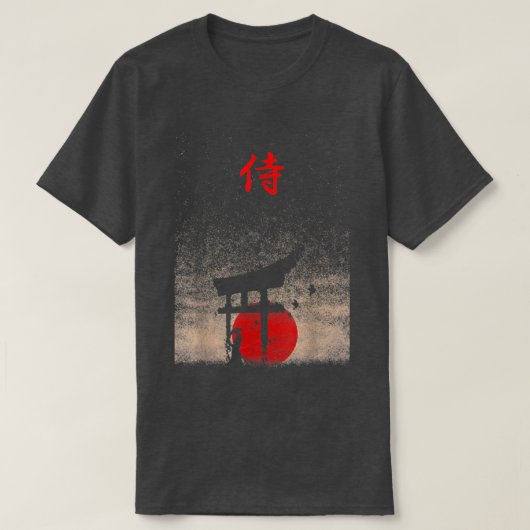 Bushido Code Samurai Japanese Warrior Kanji  T-shirt (Design voorkant)