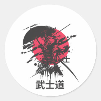 Bushido-geest: Samurai-krijger esthetiek  Ronde Sticker