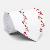 BUSHIDO KANJI red Stropdas (Opgerold)
