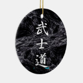 BUSHIDO KANJI wit Keramisch Ornament (Rechts)