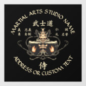 Bushido Martial Arts Karate Taekwondo Studio Raamsticker (Vel)
